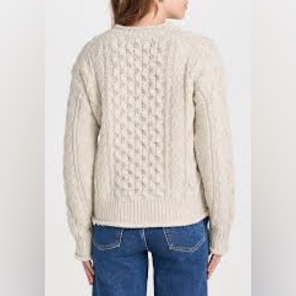 Alex Mill Cream Cable Knit Sweater - Picture 2 of 10